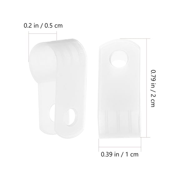 MLINS 1000 Pcs Mounting Cord Fastener Clips Flexible Cable Clamps 2X1CM White