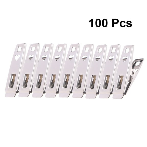 PTOOTP Stainless Steel Clothes Clips for Drying, 100PCS Clothespins and Rust-Resistant