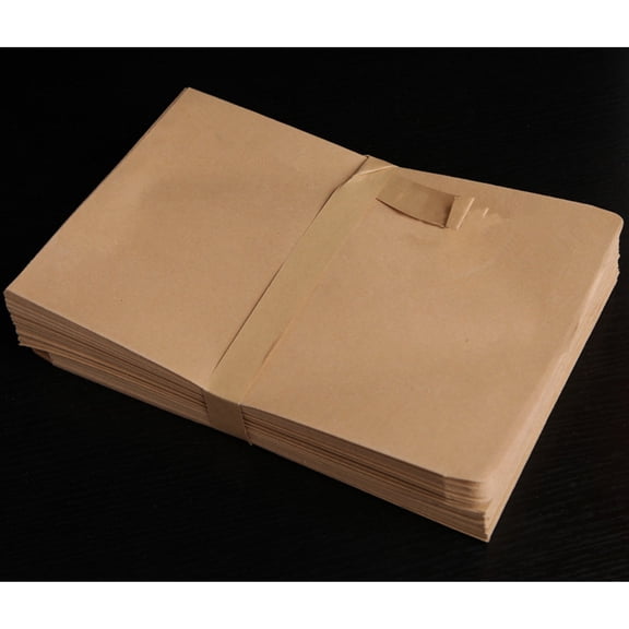 HEALEEP 100Pcs Kraft Paper Envelopes Light Brown for Personal Writing and Currency Exchange