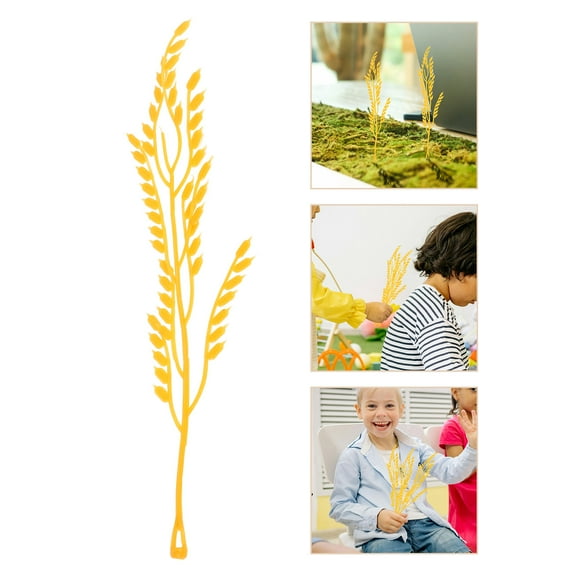 MLINS 100pcs Artificial Wheat Stalks Faux Wheat Ears Rustic Wheat Bouquets Farmhouse Floral Arrangements For Home Wedding Birthday