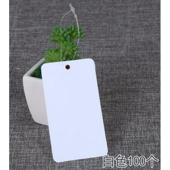 FELTECHELECTR Blank Merchandise Labels White PVC 100 Sets For Home Brewing Supplies