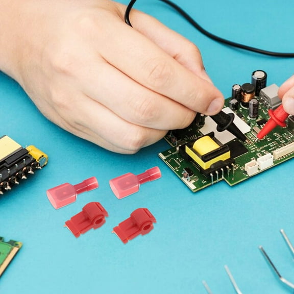 MLINS 100pcs Connectors For Wiring Quick Disconnect Electrical Spade Terminals Male And Female Wire Crimp Connectors For Speaker And Power Connections