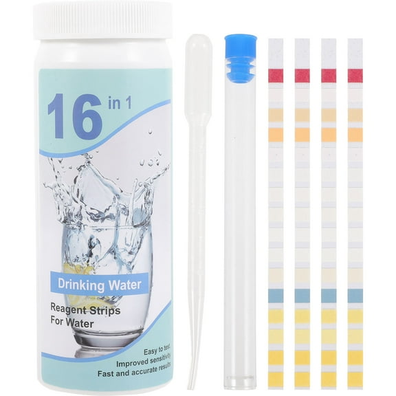 MLINS 100pcs Water Test Strips Drinking Water Test Papers Water Quality Testing Strips with Test Tube Dropper