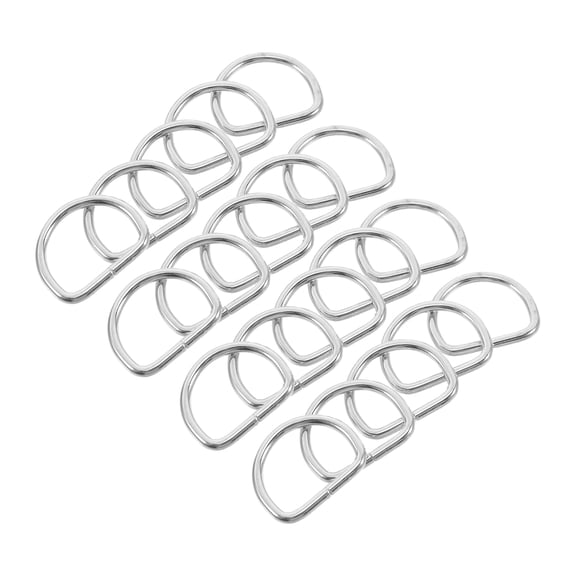 MLINS 100pcs Heavy Duty Metal D Ring Buckle D-Shaped Rings Purse Hardware for Clothing DIY Crafts and Purse Accessories D Rings