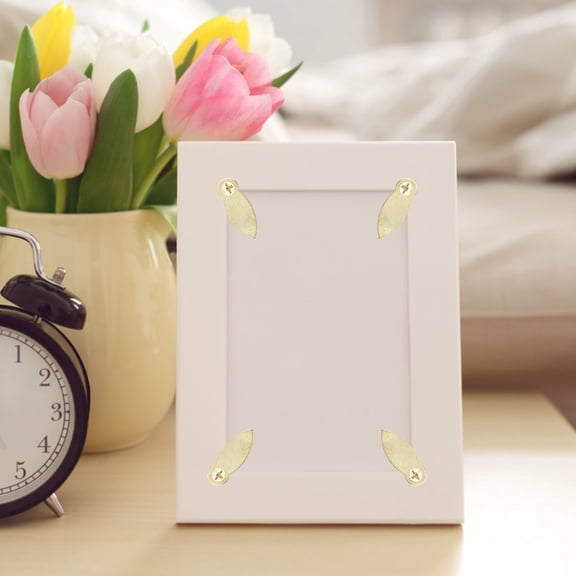 DINHEAROM Turn Button 100Pcs 0.98X0.35X0.04In Golden Iron For Photo Frame Clip