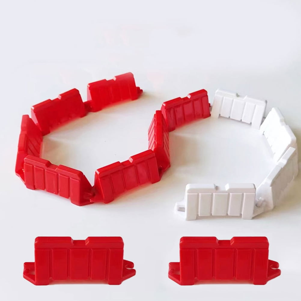 Mini Track Barrier DINHEAROM Game Fence Mini Road Blocks Toy ABS 100Pcs Racing Track ...