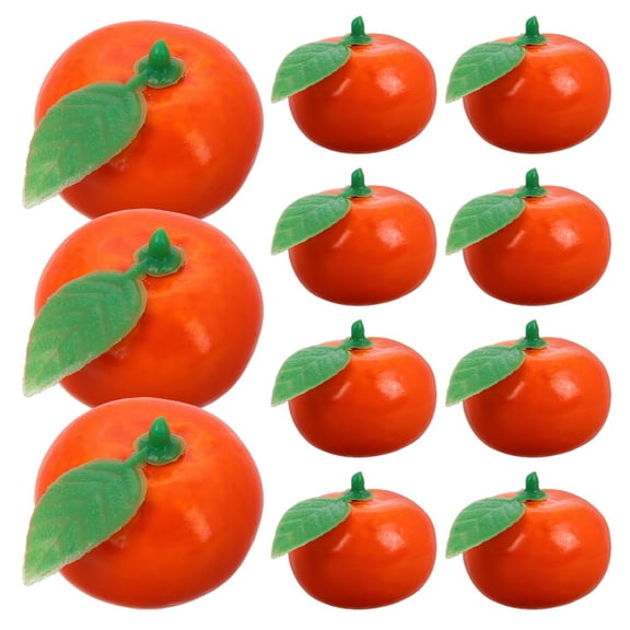 KONTONTY 100Pcs Realistic Faux Orange Ornaments Plastic and Foam Artificial Fruit for Home Decor