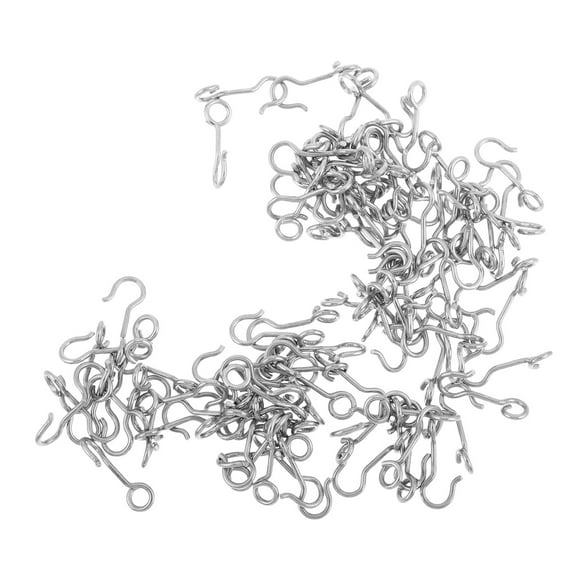 MLINS 100pcs Stainless Steel S Hooks for Car Use Utility Hooks for Kitchen Bathroom Garden and Closet Organization Multi-Functional Hanging Hooks Silver