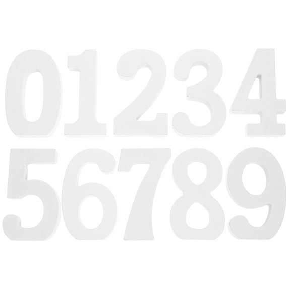 MLINS Large Wooden Numbers for Crafting, Decorative Wood Number Set for Projects and Home Decor