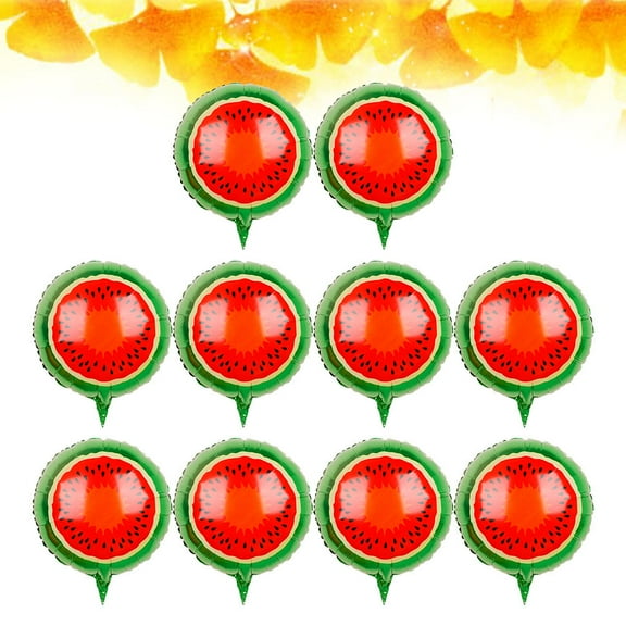 MLINS 10pcs 18-inch Party Foil Balloon Cartoon Fruit Mylar Balloons for Birthday Wedding Decoration (Watermelon)