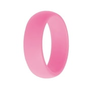 MLINS 10pcs 8mm Silicone Rings Rainbow and Candy Wedding Ring 10 Mixed Colors for Women Men 7 Number