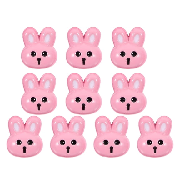 MLINS 10pcs Cartoon Bunny Resin Buttons for DIY Craft Buttons Sewing Buttons for Sewing Children Sweater Clothing Buttons for Crafts
