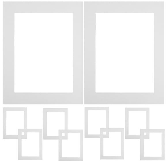 MLINS 10pcs DIY Photo Frame Wall Decorations Blank Picture Holder for Crafting with Paper Material White