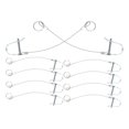 thumbnail image 1 of MLINS 10pcs Hitch Pin With Tether Quick Release Ring Shaft Locking Coupler Pin Wire Retainer, 1 of 8
