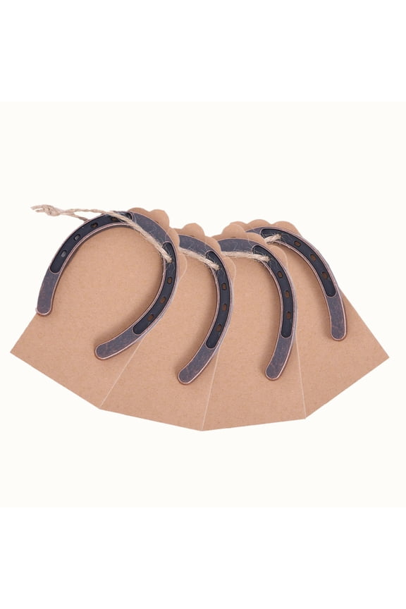 10-Pack Antique Metal Horseshoe Key , Keychain Tags for Wedding Favors, Party Decorations, and Key Holders