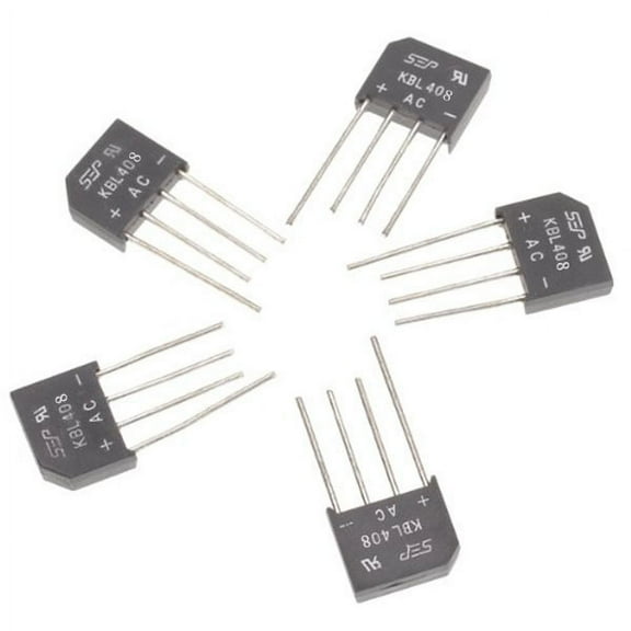 MLINS 10pcs KBL408 800V 4A Bridge Rectifiers (Black)