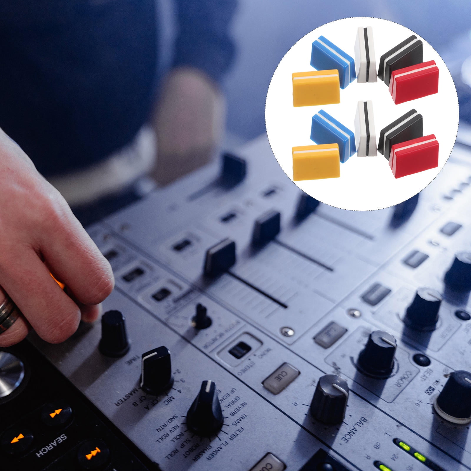 MLINS 10pcs Mixer Replacement Fader Caps Universal Plastic Slider Knobs ...