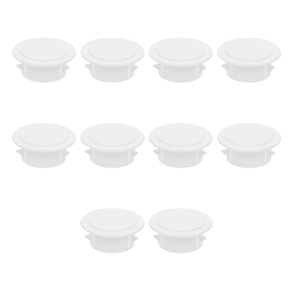FELTECHELECTR 10Pcs White Plastic Escutcheon Cover for Air Conditioner Hole with Snap Fit Design
