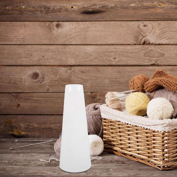 DINHEAROM Yarn Cone Bobbins White 10Pcs 6.7x2.7x1.4in