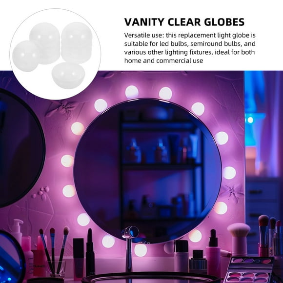 MLINS 10pcs Vanity Light Bulb Covers For Bathroom Lighting Lamp Shades For Makeup Mirror Lamp Housing Replacement Pendant Shade Globes For Vanity Light Enclosure