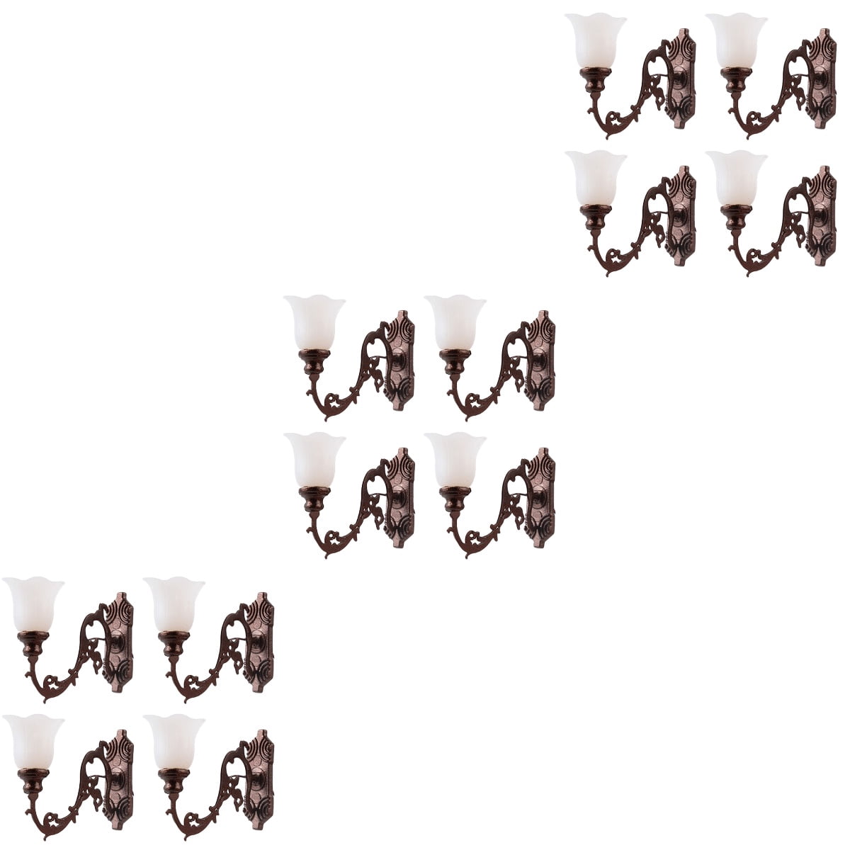 MLINS 12 PCS Wall Lamps models Miniature Luminous Wall Lamp Sand Table ...