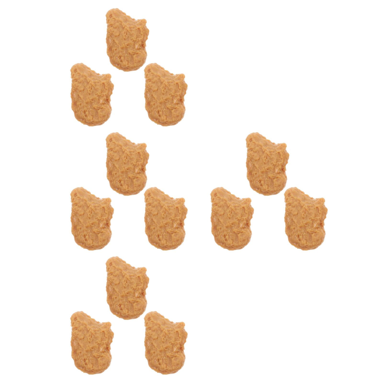 MLINS 12 Pcs  Artificial Chicken Nuggets Lifelike Food Model Realistic Food Model Props for Shop Display and Home Kitchen Decoration