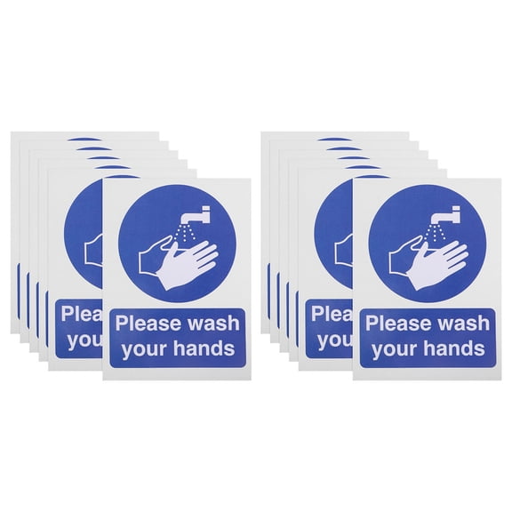YUYUETIME 12Pcs Bathroom Decor Stickers Hand Washing Reminder for Home Office Walls