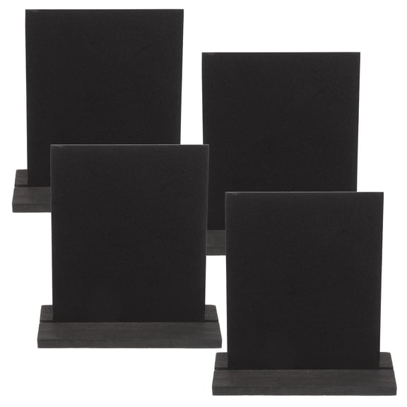MLINS 12 Pcs Creative Double-sided Blackboard Writing Board with a Solid Base for Home Bar Hotel Decoration