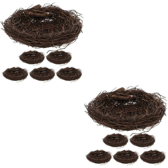 MLINS 12 Pcs Decorative Bird Nest Artificial Bird Nest Small Fake Bird Nest Decor for Home Crafts Easter