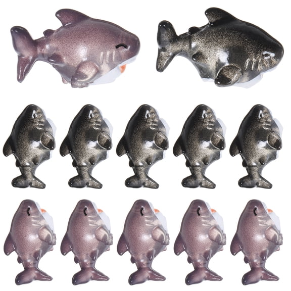 MLINS 12 Pcs Fish Tank Mini Shark Figurine Animal Model