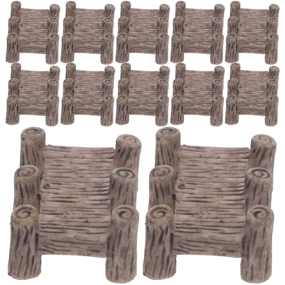 MLINS 12 Pcs Garden Resin Crafts Tiny Bridge Ornament DIY Landscaping