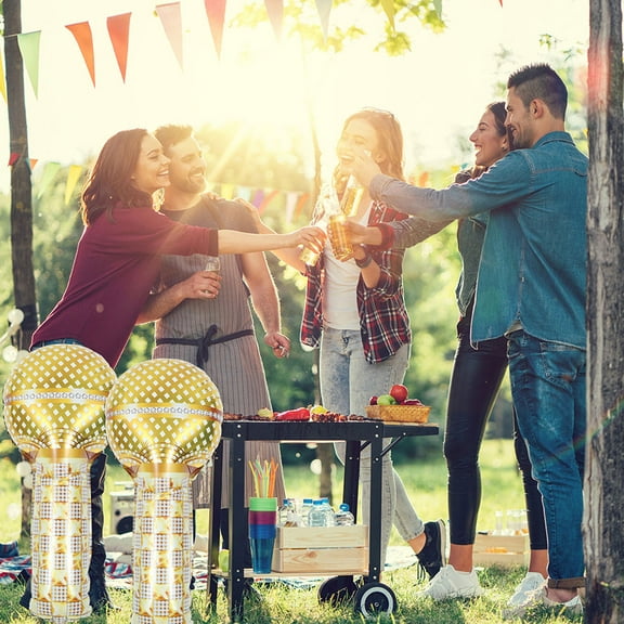 MLINS 12 Pcs Microphone Balloons Inflatable Microphones 90's Cosplay Party Props