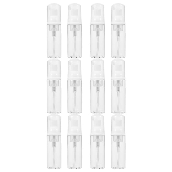 MLINS Foaming Bottle Dispenser for Storage 12 Pieces Transparent Plastic Travel Size 50ml Each