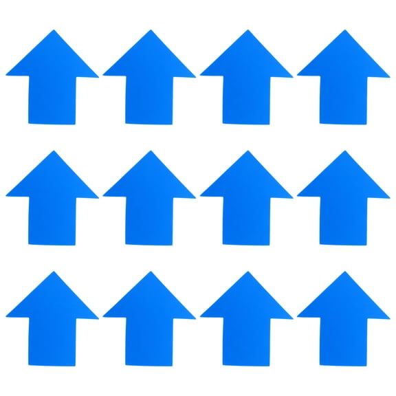 DINHEAROM 12Pcs Blue Directional Arrow Stickers Removable Self Adhesive Floor and Window Decals for Decoration