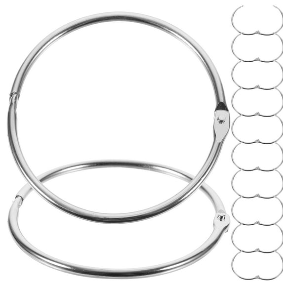 MLINS 12 Pcs Rings for Binder Heavy Duty Split Clamps Cable Silver