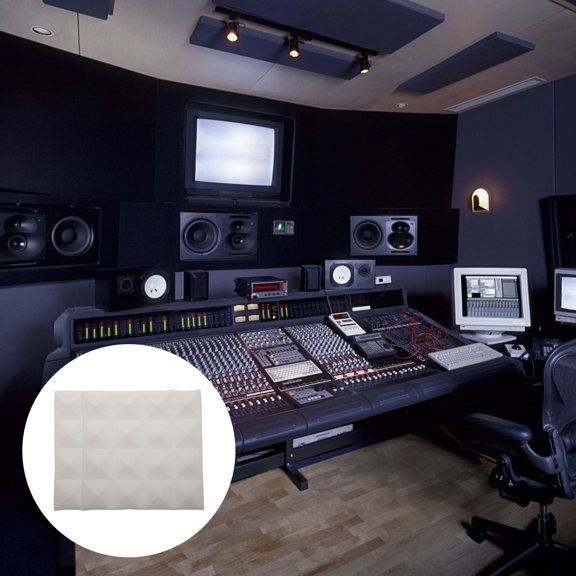 MLINS 12 Pcs Sound-absorbing Cotton Sound-proof Deadening Office White Soundproofing