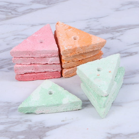 MLINS 12 Pcs Triangular Grinding Stone Volcanic Lava Chew Toys 7.50X5.50X2.00CM