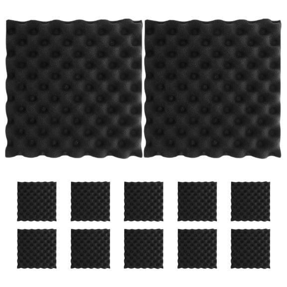 MLINS 12pcs Sound Absorbing Panels High Density Acoustic Soundproof Polystyrene Fire Resistant for Studio Theater Office
