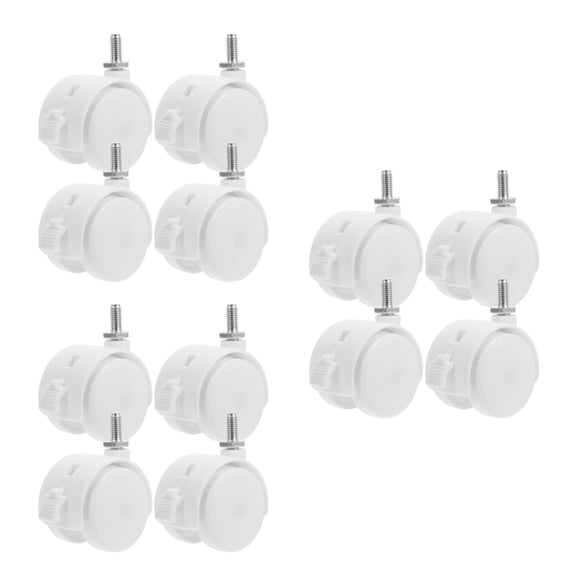 MLINS 12-Pack Replacement Rolling Chair Wheels with Locking Casters for Gaming Chairs, Office Furniture, and Wire Shelving