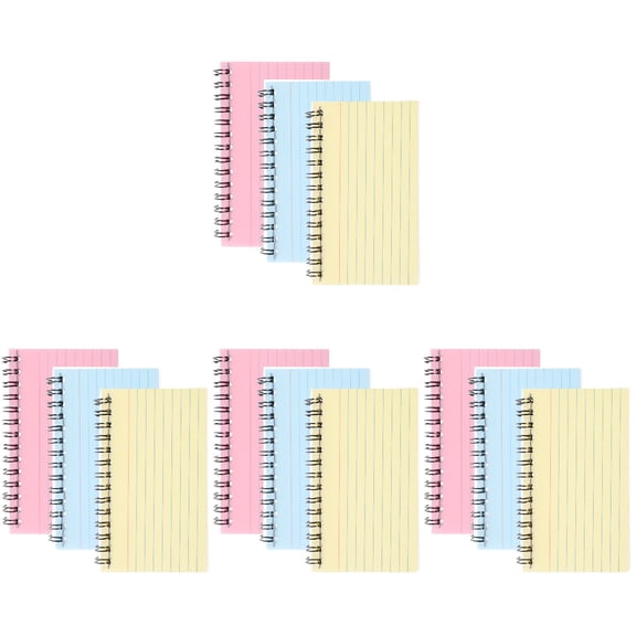 MLINS 12 pcs Small Notebooks Index Cards Spiral Design Record Cards Note Taking Notepads