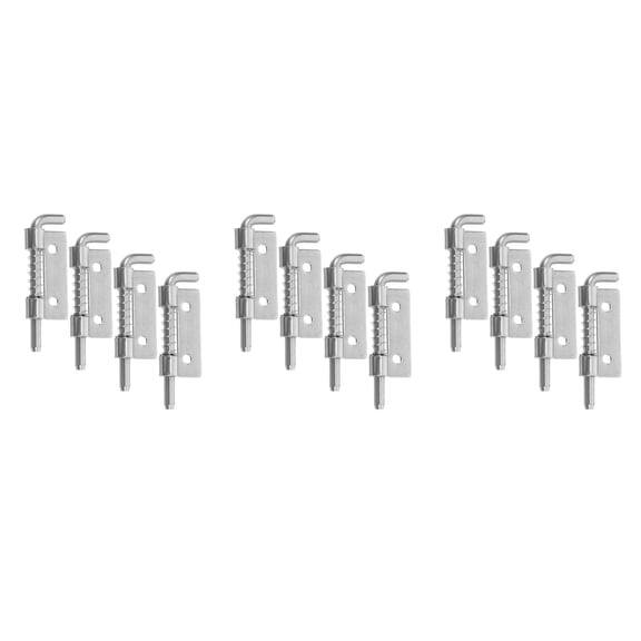 MLINS 12-Pack Stainless Steel Spring Latch Bolt Lock for Cabinet Doors, Movable Spring Bolt Hinges, Right-Handed Spring Latches