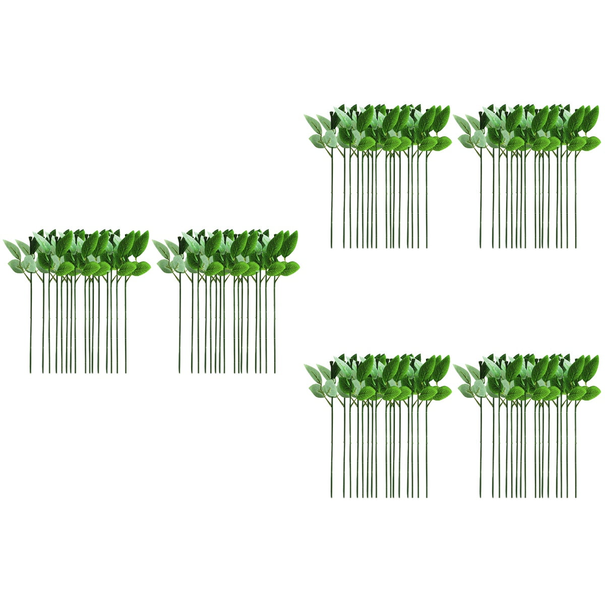 MLINS 120 Pcs Artificial Rose Stems with Leaves for Floral Arrangements, Crafting, Home Decor, Wedding and Event Decorations