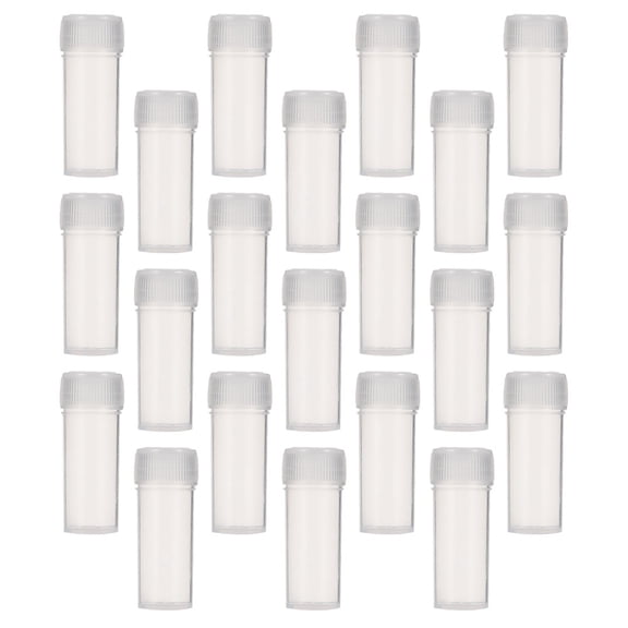 YUYUETIME 120Pcs Transparent Plastic Vials Leak Proof Sample Containers with Matching Caps