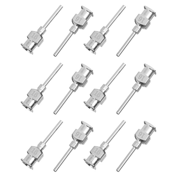 MLINS 12Pcs Precision Slips Tip Needle Dispenser Silver for Professionals