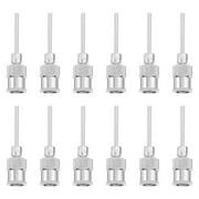 FELTECHELECTR Precision Stainless Steel Needle Kit, Plated Silver, Luer Lock, Blunt Tip, 12Pcs