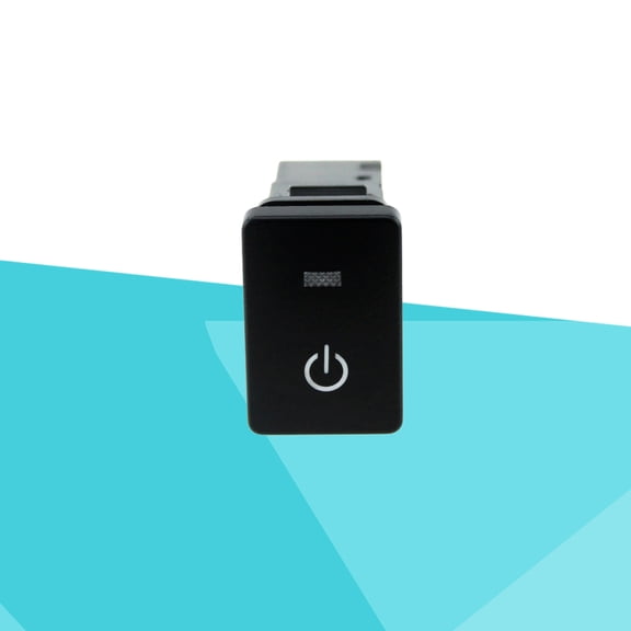 MLINS 12V Car Starting Pattern Push Button with 15cm Cable for Ralink Vios Prado - Blue Light (Black)