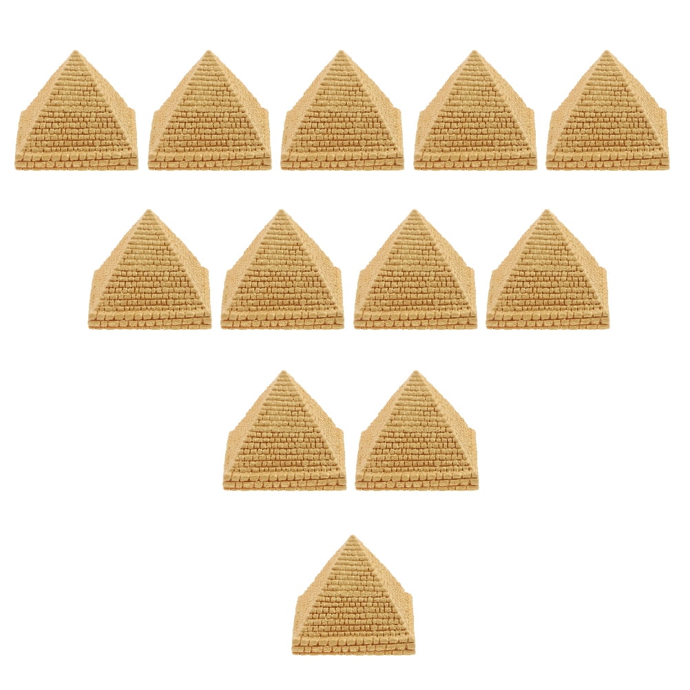 MLINS 12pcs Diy Miniature Pyramid Model Realistic Egyptian Figurine For ...