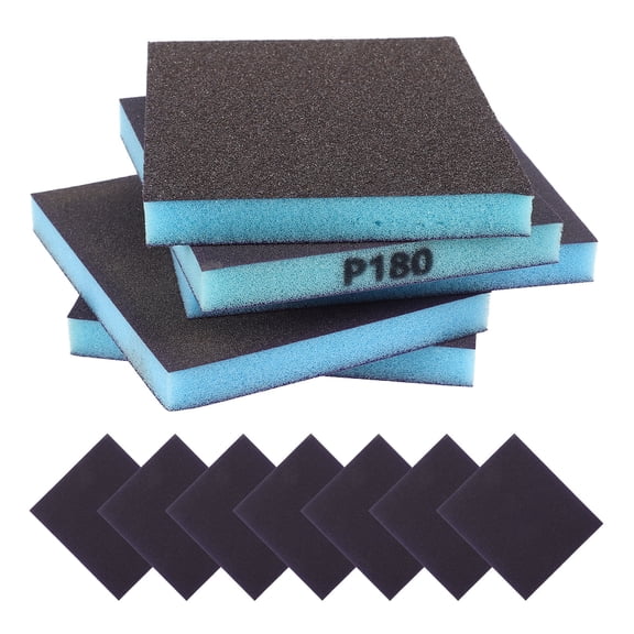 MLINS 12pcs Sanding Sponge Set Dual-Sided Sandpaper Blocks for Wood Furniture Polishing Rust Removal Multi-Purpose Sanding Tools