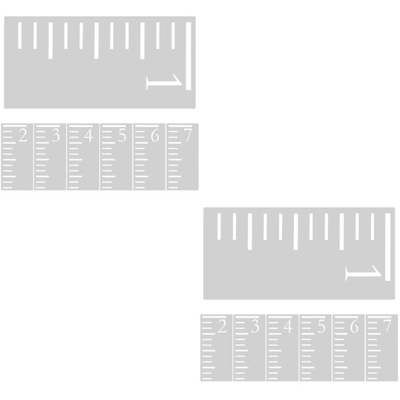MLINS 14 Pcs Children Growth Template Ruler Plastic Kids Growth Chart Stencil Reusable Ruler Template