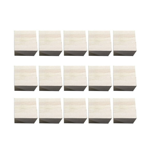 MLINS Durable Multi Synthetic Material DIY Cube for Crafts Lightweight and Sturdy 5cm Blank Wood Pcs
